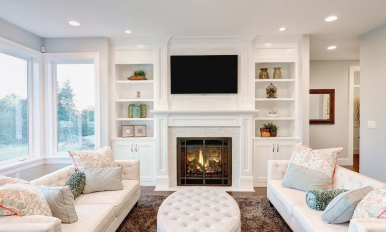 White Brick Fireplace